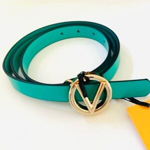 Valentino Monogram Leather belt